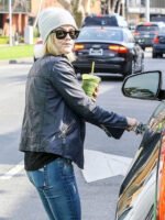 Reese Witherspoon Black Leather Jacket