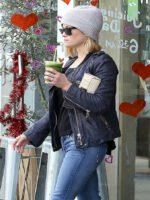 Reese Witherspoon Black Leather Jacket