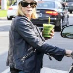Reese Witherspoon Black Leather Jacket