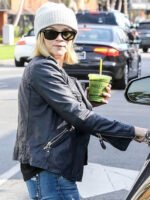Reese Witherspoon Black Leather Jacket