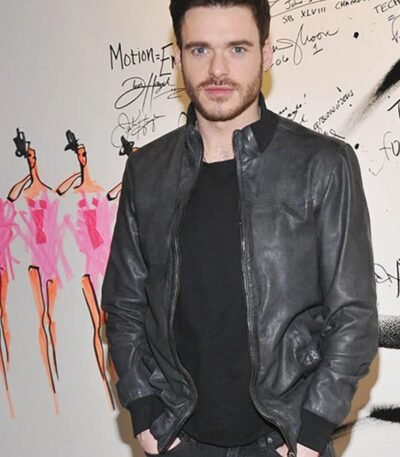 Richard Madden Style Leather Jacket For Men