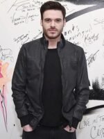 Richard Madden Style Leather Jacket For Men