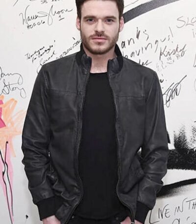 Richard Madden Style Leather Jacket For Men