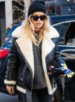 Rita Ora Leather Jacket Real Leather And Faux Fur Jacket