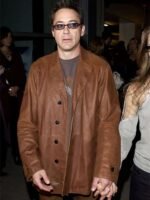 Robert Downey Jr Special Brown Leather Blazer