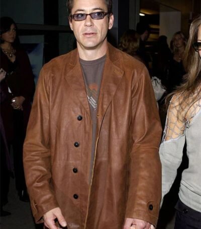 Robert Downey Jr Special Brown Leather Blazer