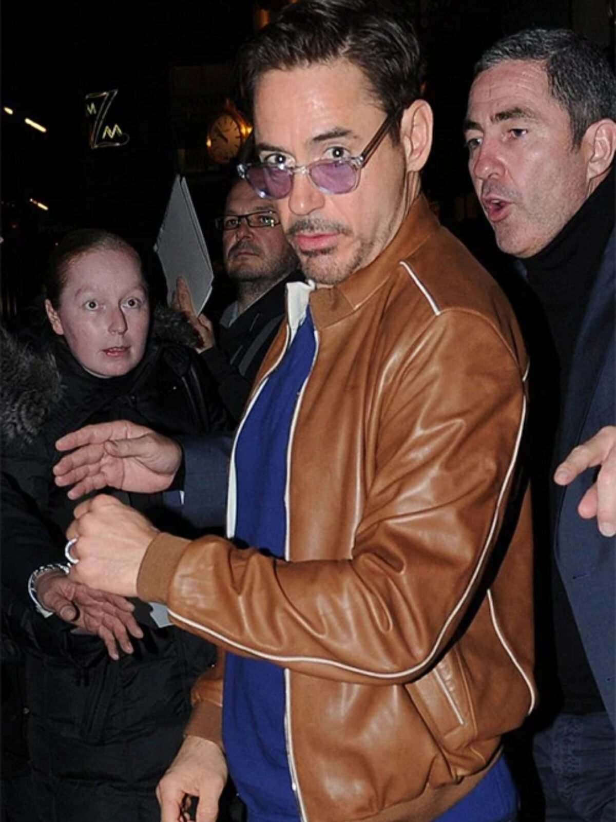 Robert Downey Jr.Men Celebrity Leather Jacket