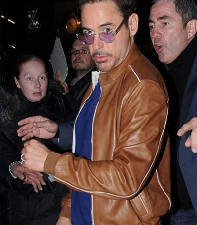 Robert Downey Jr.Men Celebrity Leather Jacket
