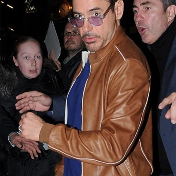Robert Downey Jr.Men Celebrity Leather Jacket