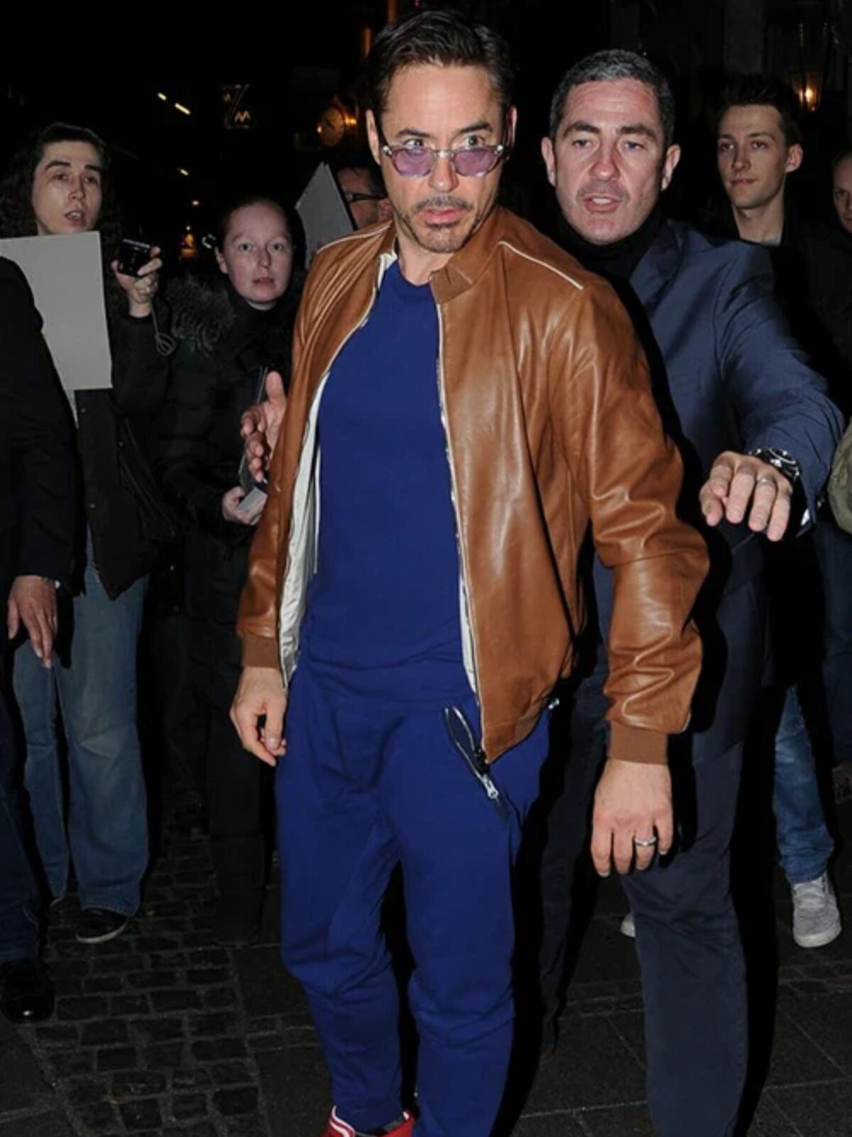 Robert Downey Jr.Men Celebrity Leather Jacket