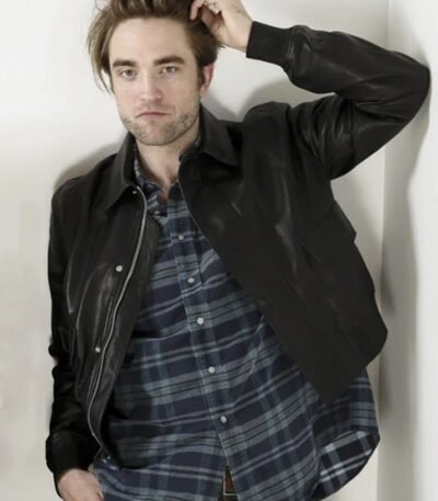Robert Pattinson Black Leather Jacket