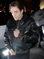 Robert Pattinson Stylish Leather Jacket
