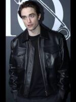 Robert Pattinson Stylish Leather Jacket