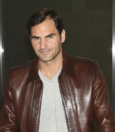 Roger Federer Leather Jacket