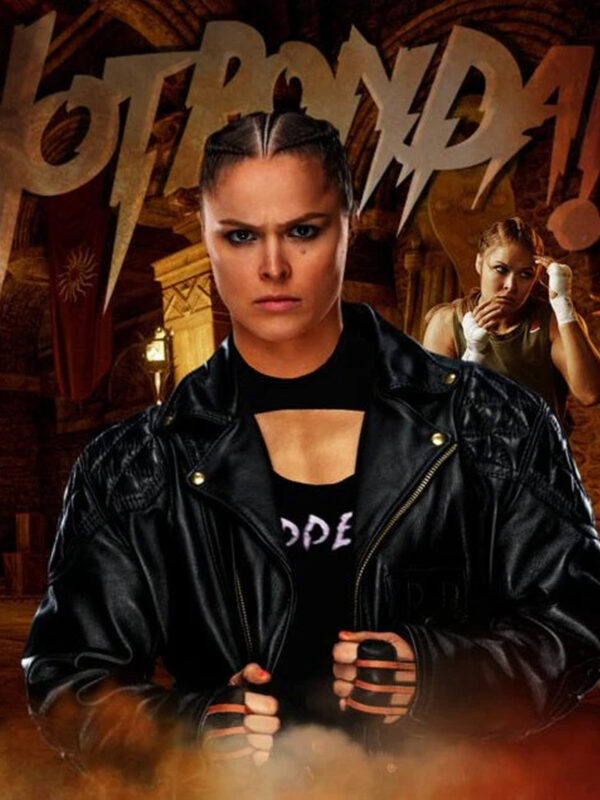 Ronda Rousey Royal Rumble 2022 In WWE Return Leather Jacket
