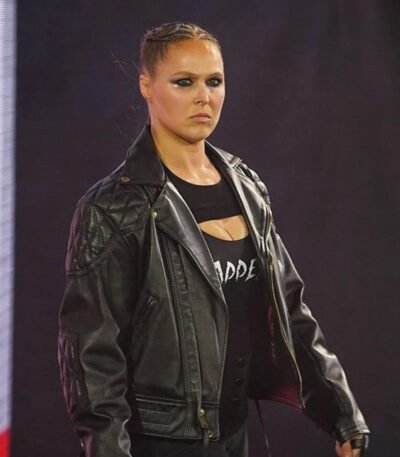 Ronda Rousey Royal Rumble 2022 In WWE Return Leather Jacket