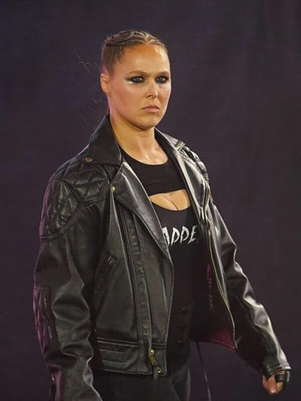 Ronda Rousey Royal Rumble 2022 In WWE Return Leather Jacket