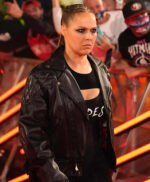 Ronda Rousey Royal Rumble 2022 In WWE Return Leather Jacket