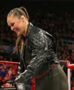 Ronda Rousey Royal Rumble 2022 In WWE Return Leather Jacket