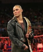 Ronda Rousey Royal Rumble 2022 In WWE Return Leather Jacket