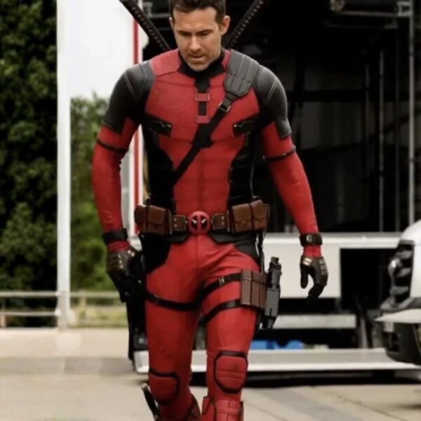 Ryan Reynolds Red And Black Deadpool Jacket