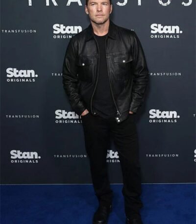 Sam Worthington Black Leather Jacket
