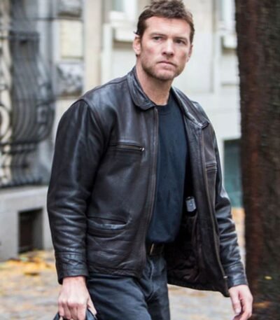 Sam Worthington Kidnapping Mr Heineken Leather Jacket