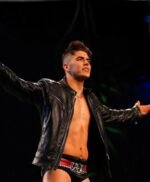 Sammy Guevara Black Leather Jacket on AEW
