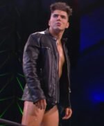 Sammy Guevara Black Leather Jacket on AEW