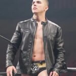 Sammy Guevara Black Leather Jacket on AEW