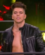 Sammy Guevara Black Leather Jacket on AEW