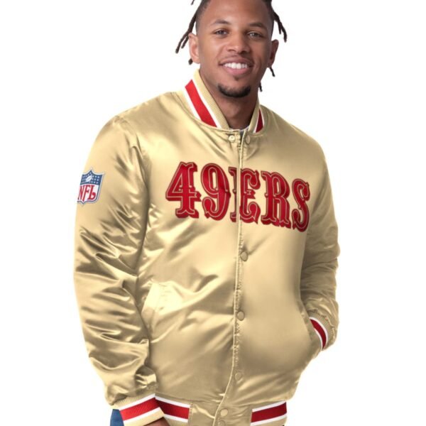 San Francisco 49ers Closer Gold Satin Jacket
