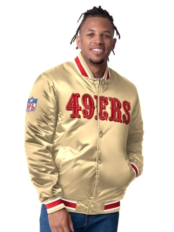 San Francisco 49ers Closer Gold Satin Jacket