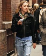 Saoirse Ronan Black Leather Jacket