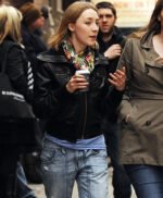 Saoirse Ronan Black Leather Jacket