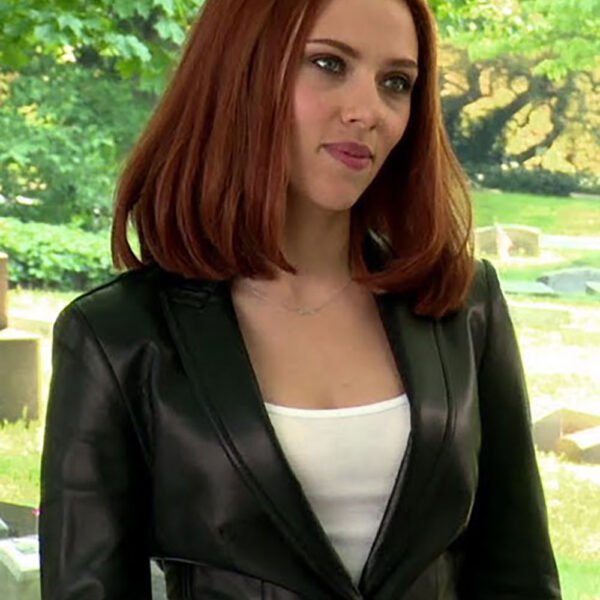 Scarlett Johansson Winter Soldier Leather Blazer