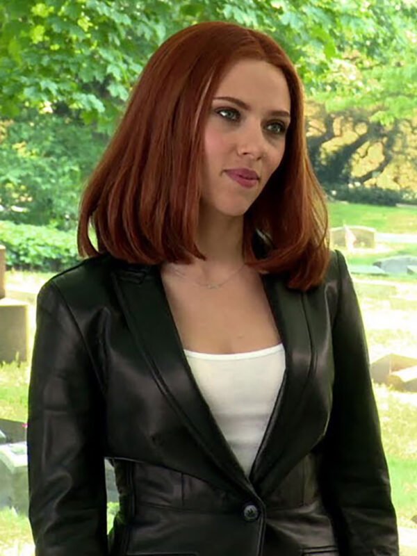 Scarlett Johansson Winter Soldier Leather Blazer