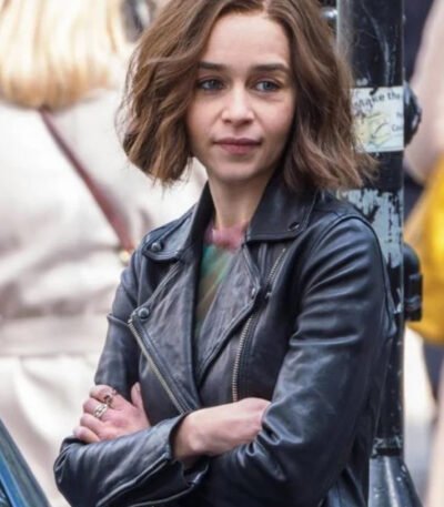 Secret Invasion 2023 Emilia Clarke Black Leather Jacket