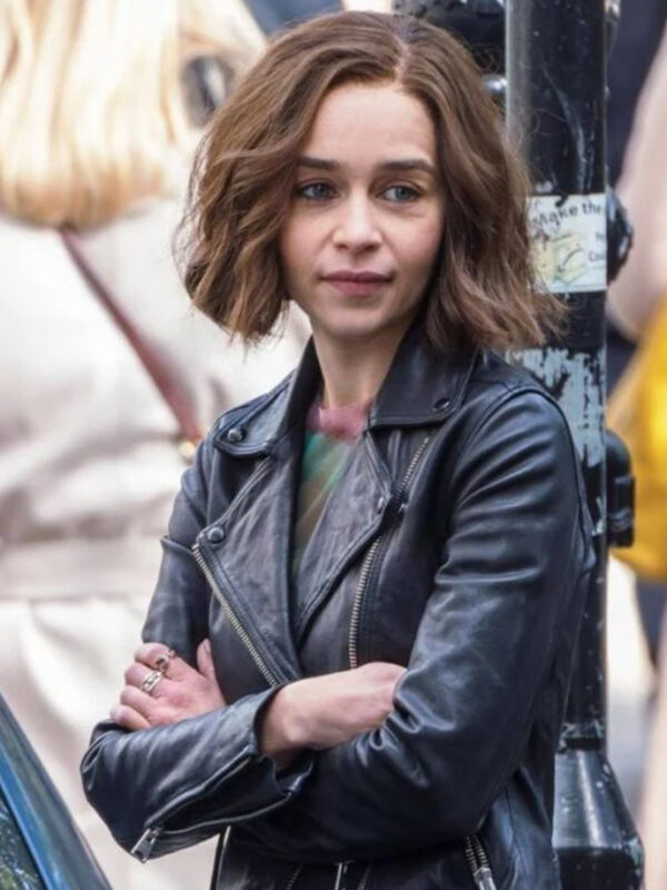 Secret Invasion 2023 Emilia Clarke Black Leather Jacket