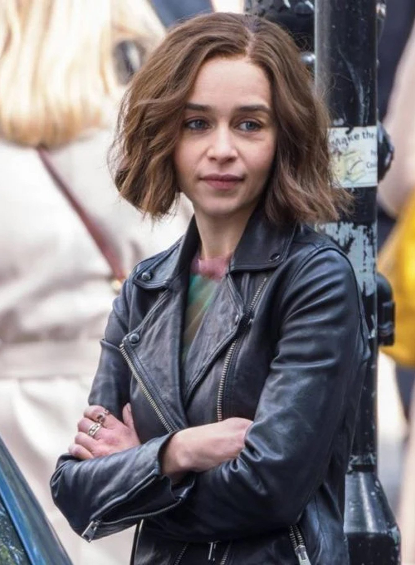 Secret Invasion 2023 Emilia Clarke Black Leather Jacket Secret Invasion 2023 Emilia Clarke Black Leather Jacket