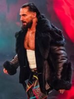 Seth Rollins WWE War Games Shearling Real Leather Jacket