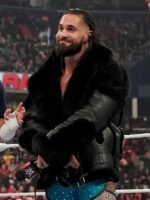 Seth Rollins WWE War Games Shearling Real Leather Jacket