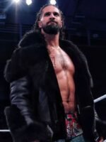 Seth Rollins WWE War Games Shearling Real Leather Jacket