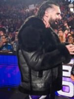 Seth Rollins WWE War Games Shearling Real Leather Jacket