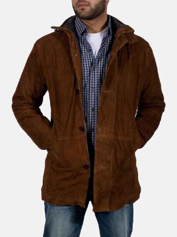Sheriff Walt Longmire Coat Brown Suede Style Leather