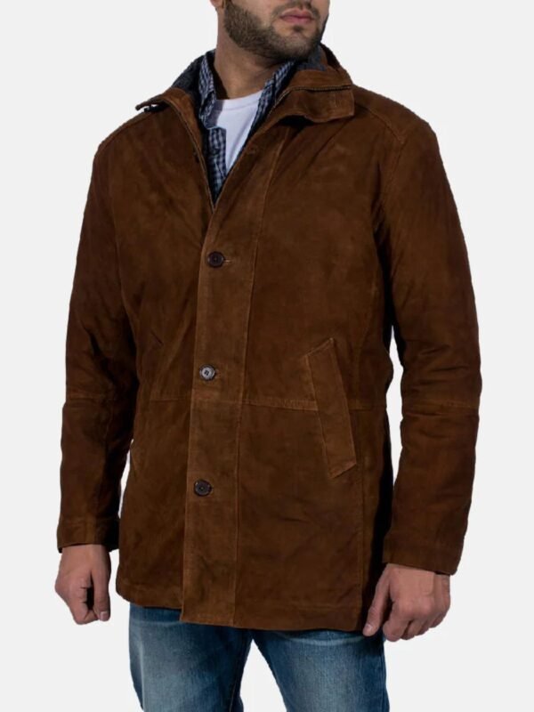 Sheriff Walt Longmire Coat Brown Suede Style Leather