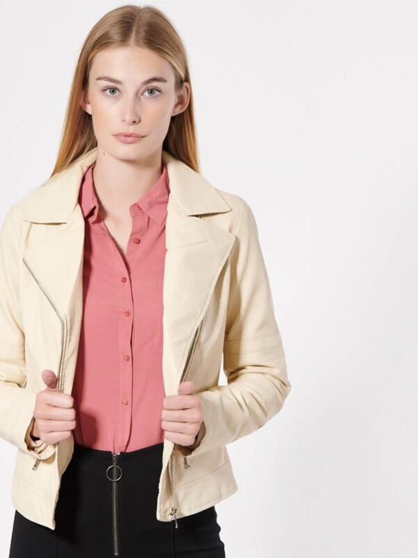 Short Body Biker Leather Jacket