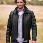 Signature Leather Borg Lined Biker Jacket