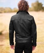 Signature Leather Borg Lined Biker Jacket