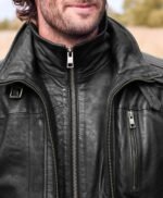 Signature Leather Borg Lined Biker Jacket